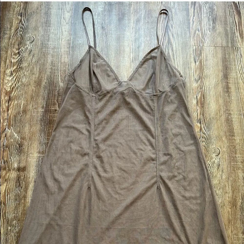 VICTORIA’S SECRET Women’s Size Like A SMALL Brown Mesh Lace SLIP Lingerie